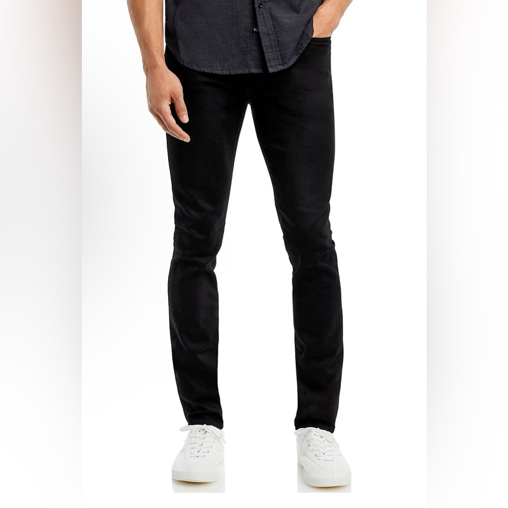 FRAME L'Homme distressed Skinny Fit Jeans in Noir Size 34